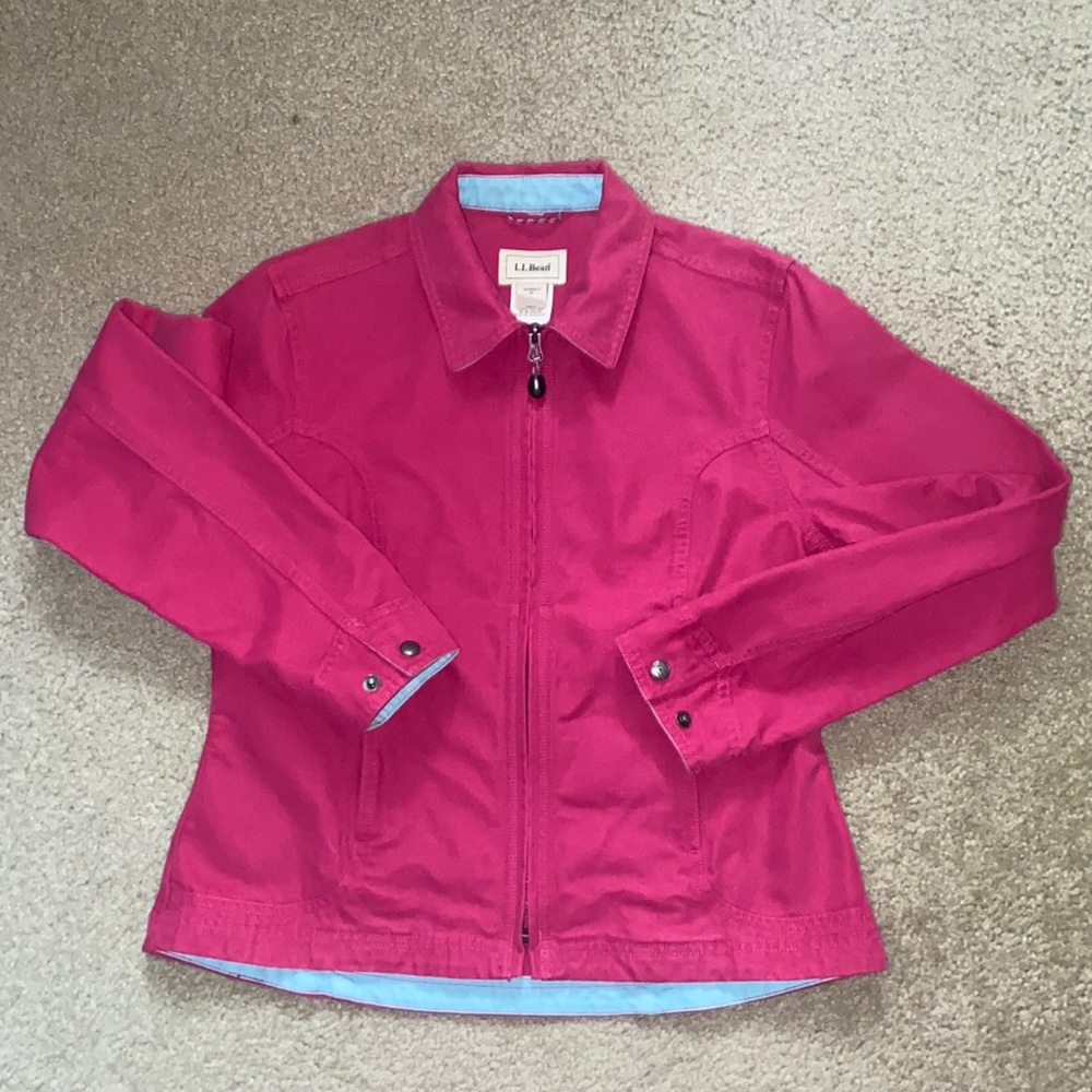 L.L Bean pink and blue jacket